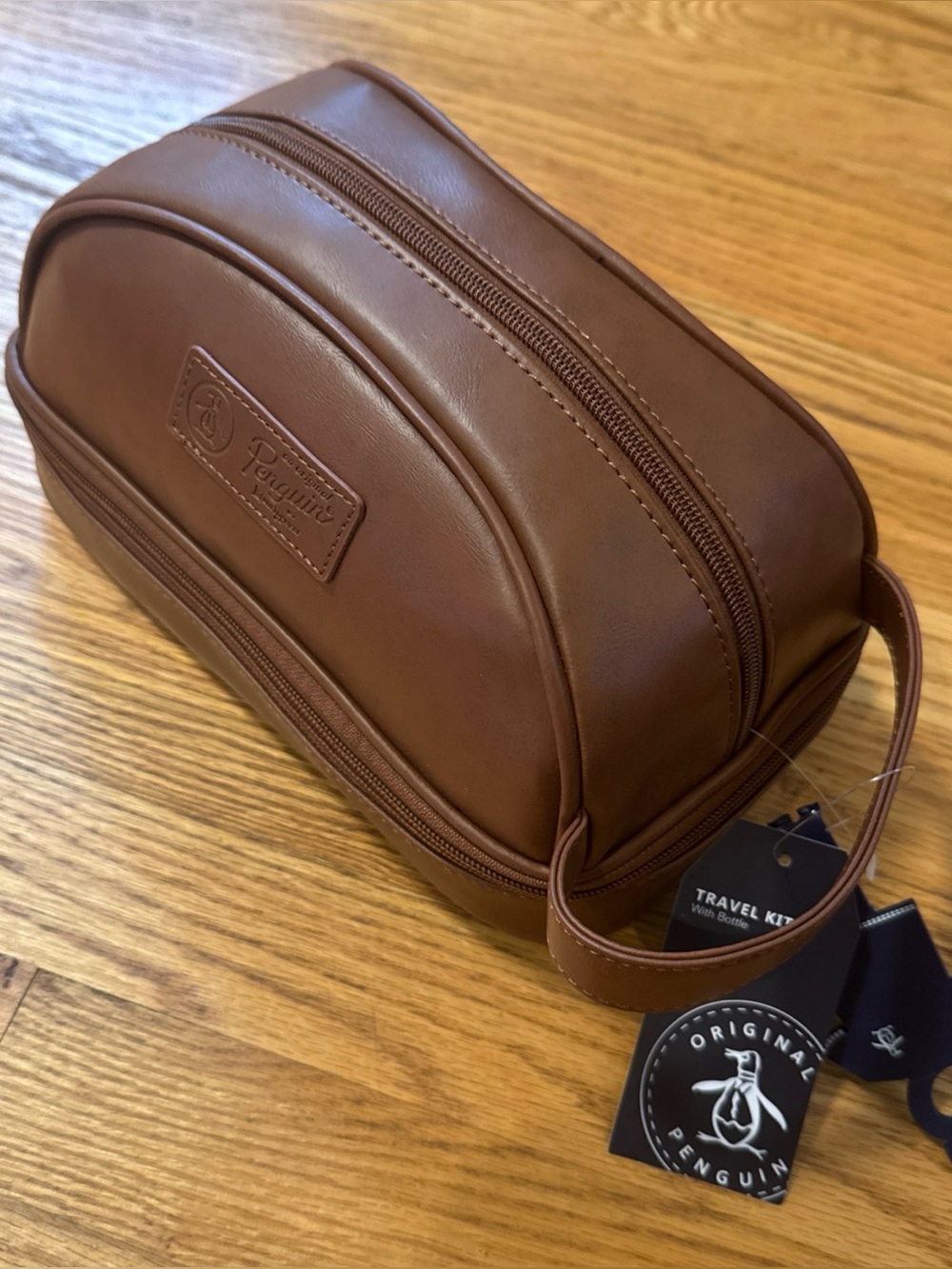 Penguin By Munsingwear Mens Shave/TravelKit Bag Brown